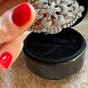 Platinum and diamond bracelet, ca 1950