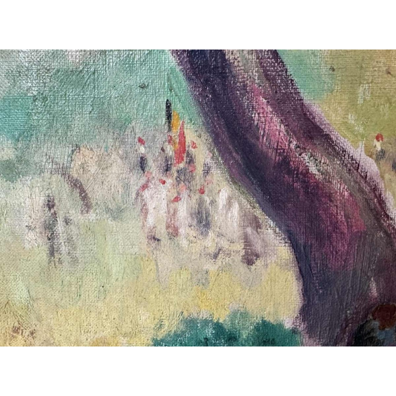 Fernand VERHAEGEN “La marche de Sainte Rolende“ oil on canvas