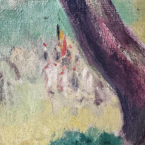 Fernand VERHAEGEN « La marche de Sainte Rolende » peinture huile sur toile