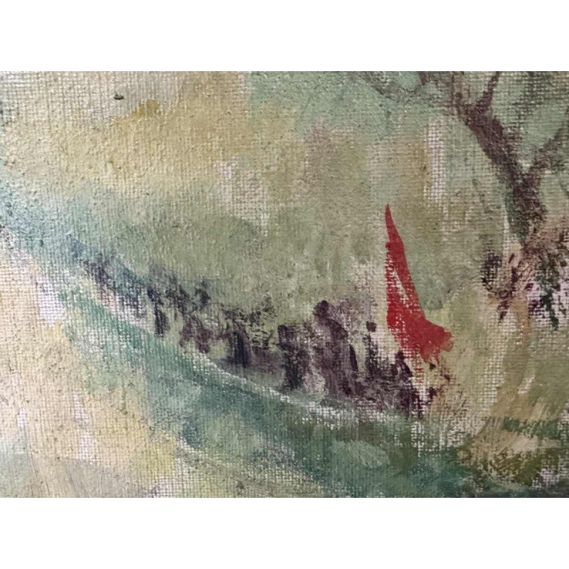 Fernand VERHAEGEN « La marche de Sainte Rolende » peinture huile sur toile