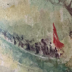 Fernand VERHAEGEN “La marche de Sainte Rolende“ oil on canvas