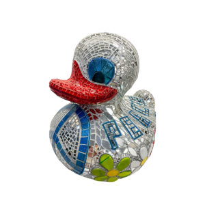 Cla Râ Rose, sculpture ‘Giant Duck’ mosaic of earthenware tiles and mirror, 21st century