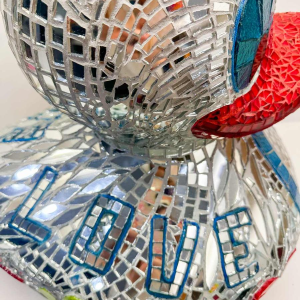 Cla Râ Rose, sculpture ‘Giant Duck’ mosaic of earthenware tiles and mirror, 21st century