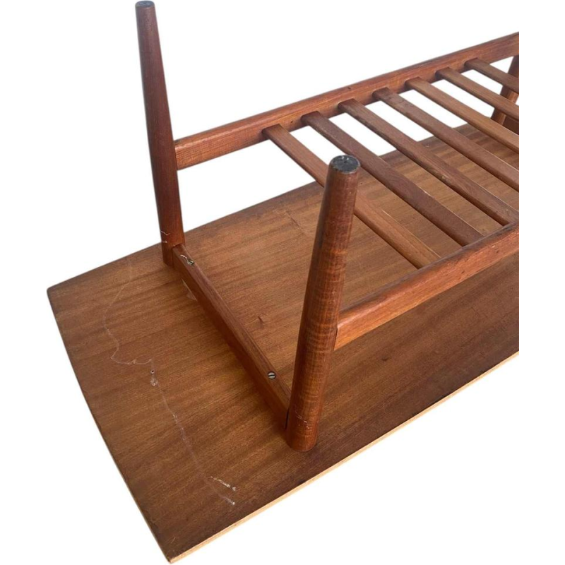 Vintage Scandinavische salontafel van teakhout (te restaureren) Denemarken 1960s