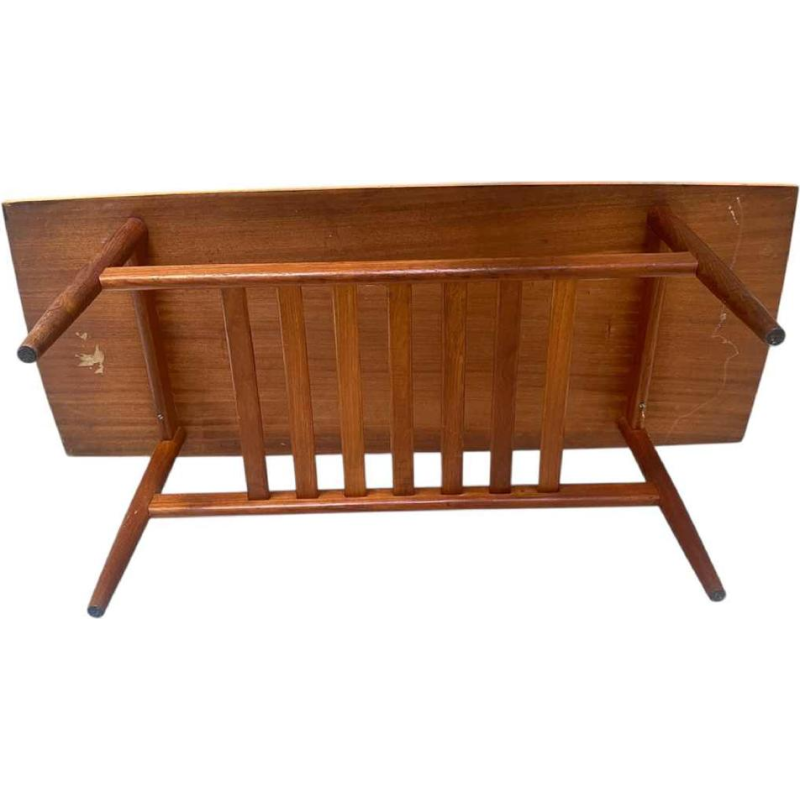 Vintage Scandinavische salontafel van teakhout (te restaureren) Denemarken 1960s