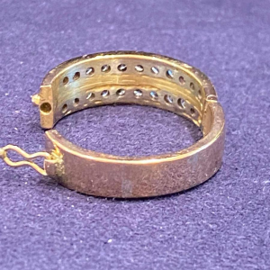 Gouden & diamanten scharnierende ring, ca 1990