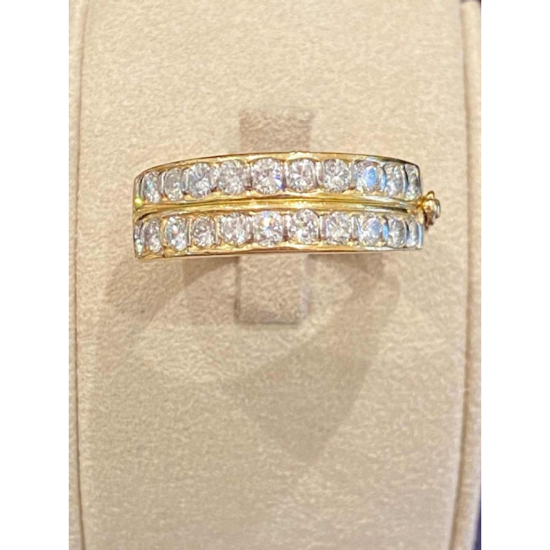 Articulated gold & diamond ring, ca 1990