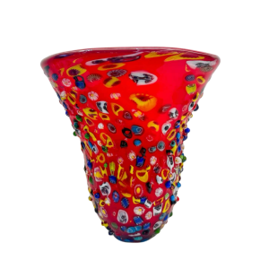 Vase verre de murano millefiori, XXe siècle