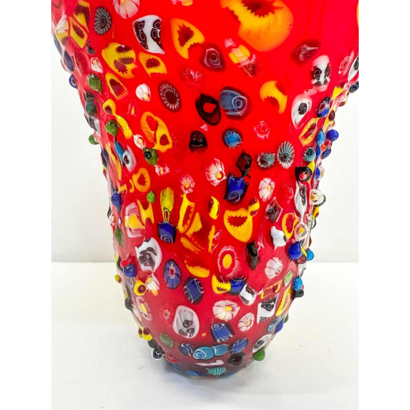 Vase verre de murano millefiori, XXe siècle