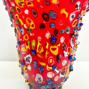 Vase verre de murano millefiori, XXe siècle