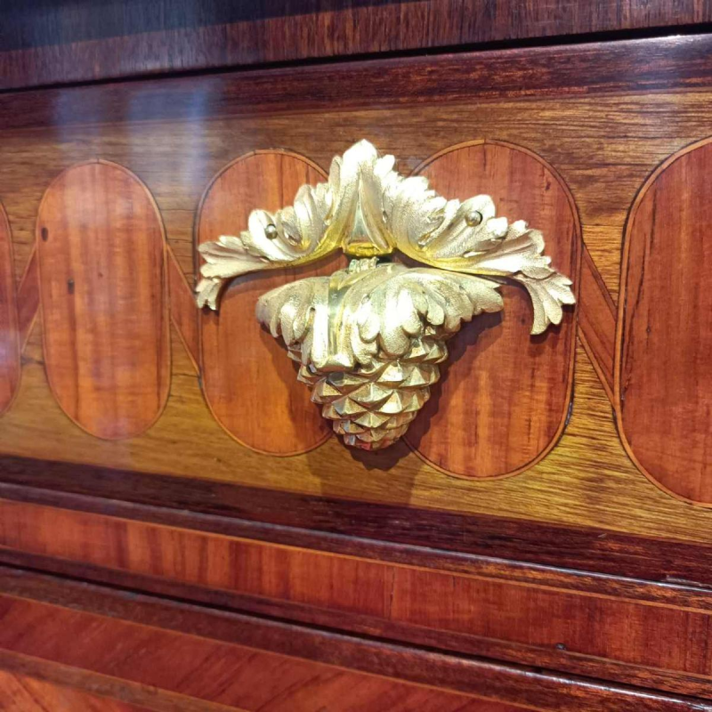 HOPILLIART & LEROY, secrétaire Louis XVI à abattant et deux vantaux, XIXe s