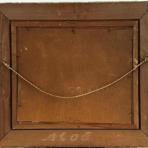 Vasyl Khmeluk, tableau huile sur carton, portrait de jeune fille