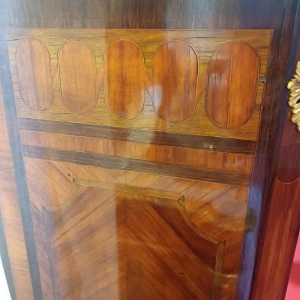 HOPILLIART & LEROY, Louis XVI secretary desk with drop-leaf and two doors, 19th century