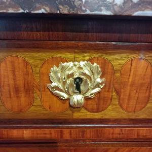 HOPILLIART & LEROY, secrétaire Louis XVI à abattant et deux vantaux, XIXe s