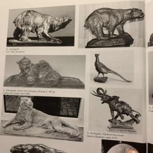 ANTOON AMORGASTI for CERABELGA, Art Deco black ceramic polar bear, circa 1930