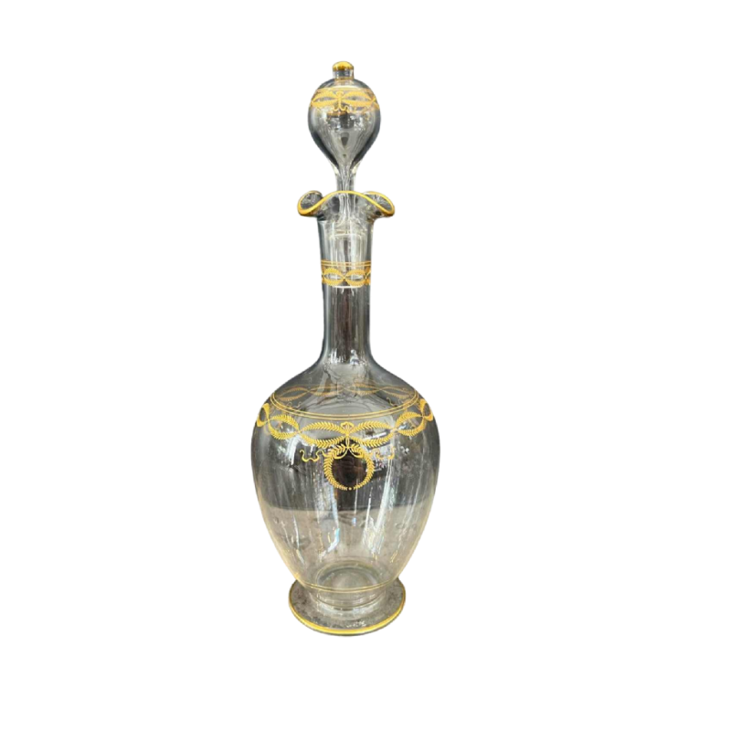Carafe à vin en cristal de Baccarat, modèle "Byzantine doré"