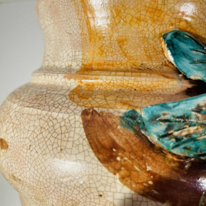 Caltagirone Sicilia "TÃªte de Maure" jardiniÃ¨res vases en cÃ©ramique (argile), Italie milieu XXe s