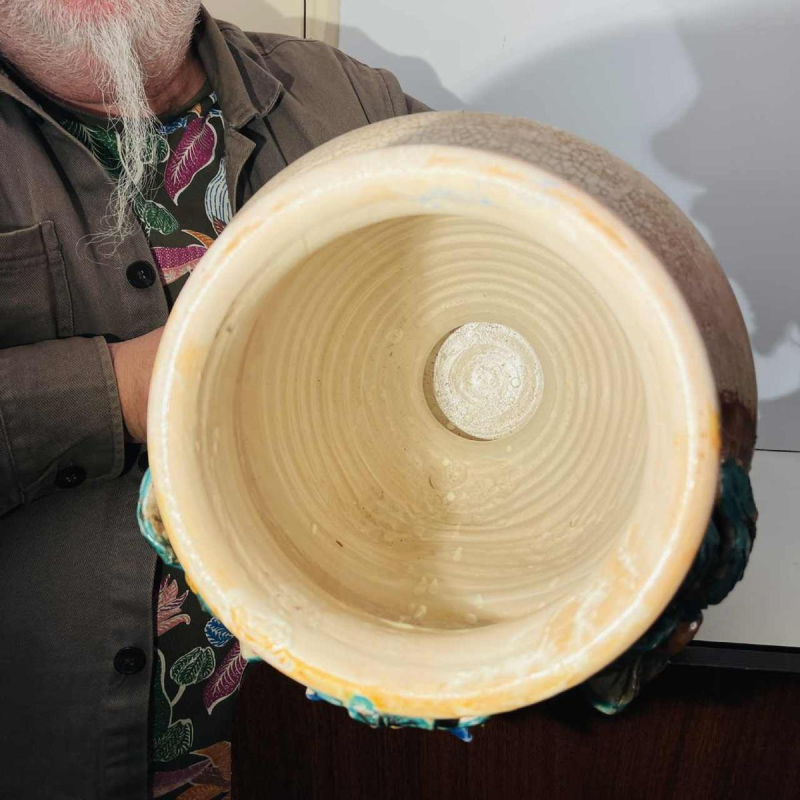 Caltagirone Sicilia Tête de Maure ceramic planters vases (clay), Italy mid 20th c