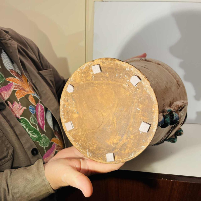 Caltagirone Sicilia Tête de Maure keramische plantenbakken vazen, Italië midden 20e eeuw