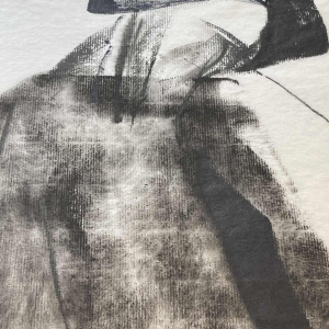 GEORGES (Ge´o) DE VLAMYNCK 'Abstract Vrouwelijk Naakt E' schilderij / gemengde techniek, houtskoolinkt krijt op papier