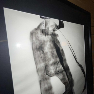 GEORGES (Ge´o) DE VLAMYNCK 'Nu de Femme Abstrait E' tableau / peinture / technique mixte, fusain encre craie sur papier 