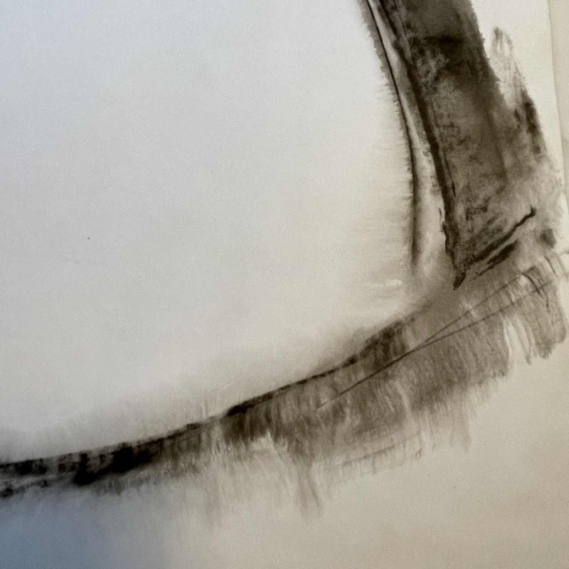 GEORGES (Ge´o) DE VLAMYNCK 'Nu de Femme Abstrait F' tableau / peinture / technique mixte, fusain encre craie sur papier 