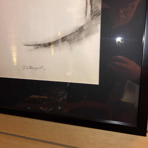 GEORGES (Ge´o) DE VLAMYNCK 'Abstract Vrouwelijk Naakt F' schilderij / gemengde techniek, houtskoolinkt krijt op papier