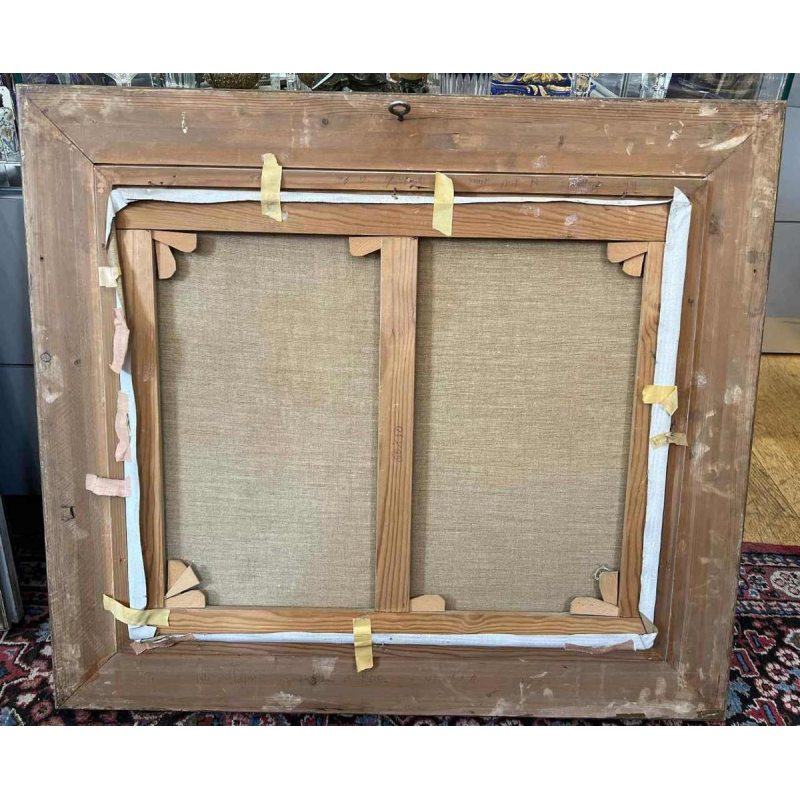 Julien STAPPERS,“Boeket anjers“, schilderij olieverf op doek, 20e eeuw