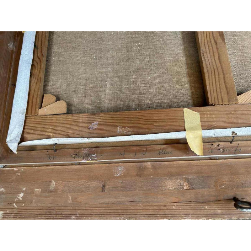 Julien STAPPERS “Bouquet d'œillets“, painting oil on canvas, 20th century