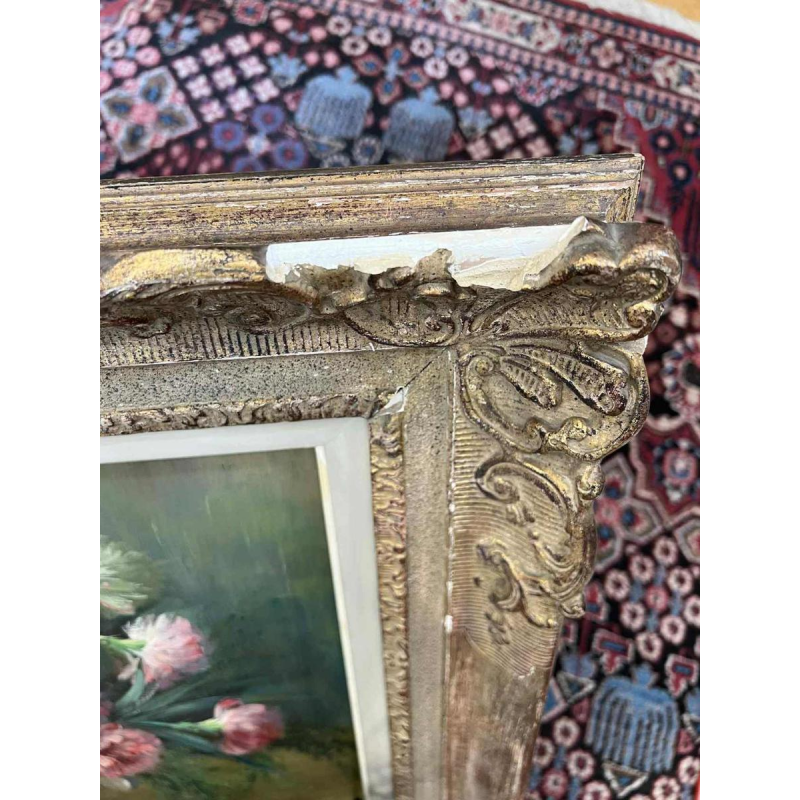 Julien STAPPERS,“Boeket anjers“, schilderij olieverf op doek, 20e eeuw