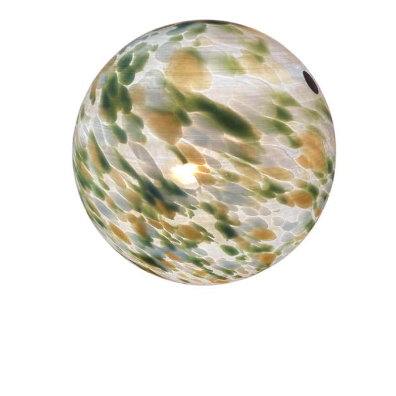 Val-st-Lambert, lampe ronde/boule contemporaine en verre, XXIe s
