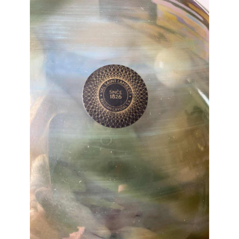 Val-st-Lambert, hedendaagse ronde lamp in glas, 21e eeuw