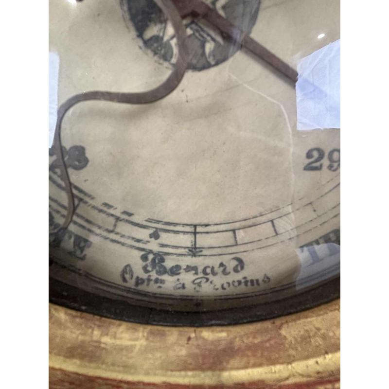 LOUIS XVI barometer-thermometer met Réaumur-schaalverdeling in verguld hout, door Benard in Provins, 19e eeuw