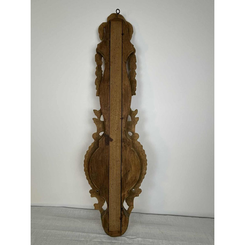 LOUIS XVI barometer-thermometer met Réaumur-schaalverdeling in verguld hout, door Benard in Provins, 19e eeuw