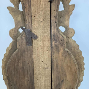 Baromètre-thermomètre Louis XVI à échelle Réaumur en bois doré, par Benard à Provins, XIXe s