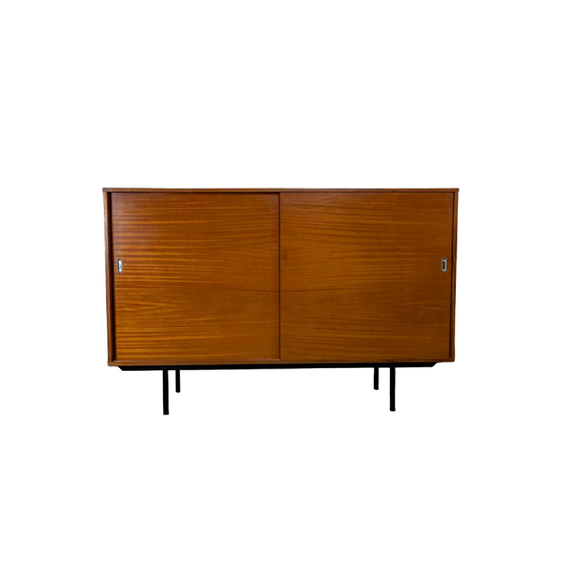 Pierre Guariche pour Meurop, meuble enfilade moderniste, Belgique, ca 1960