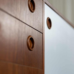 HW Klein pour Bramin, sideboard en teck, Danemark 1960s