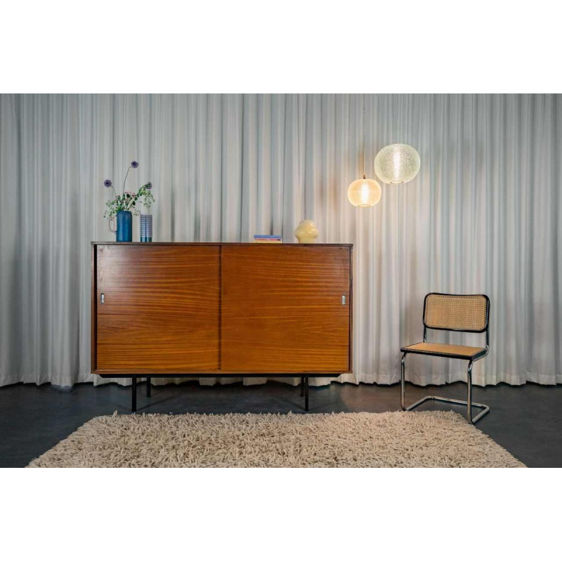 Pierre Guariche pour Meurop, meuble enfilade moderniste, Belgique, ca 1960