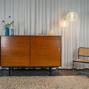 Pierre Guariche for Meurop, modernist enfilade furniture, Belgium, ca 1960