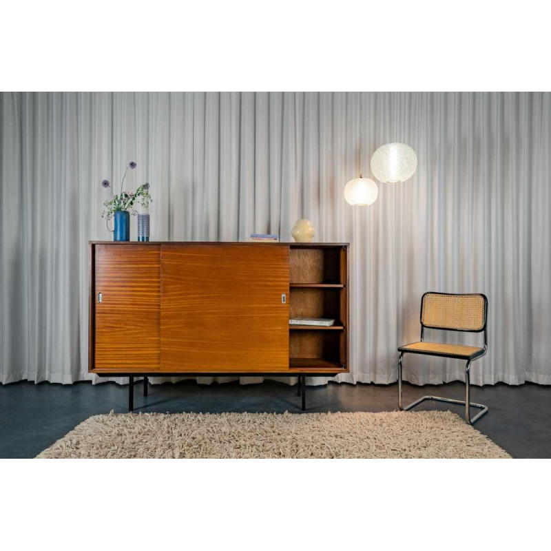 Pierre Guariche pour Meurop, meuble enfilade moderniste, Belgique, ca 1960