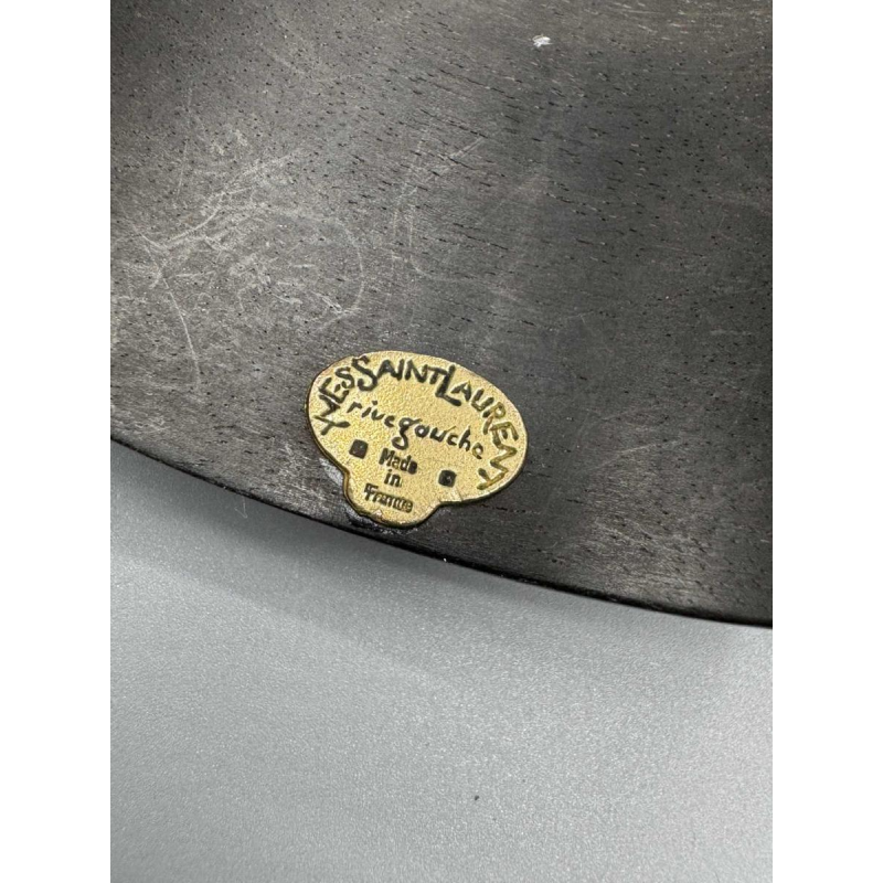 Yves Saint Laurent, Rive Gauche, manchet armband, hout en metalen inzetstukken