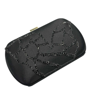 Sergio Rossi, avondtasje, zwarte zijde en Swarovski-kristallen, 21e eeuw