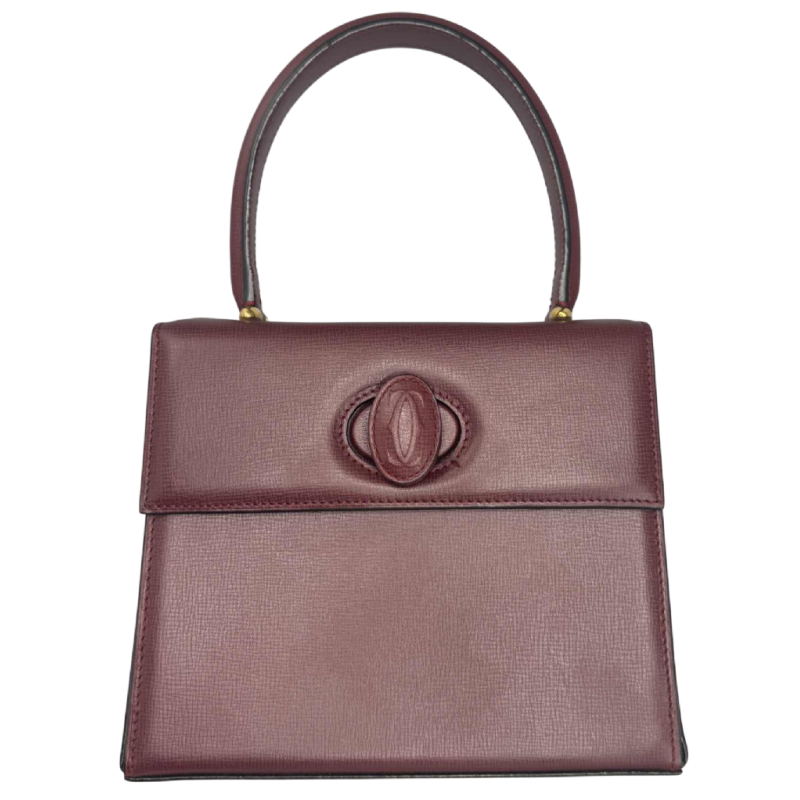 Cartier. Stijve roodleren tas