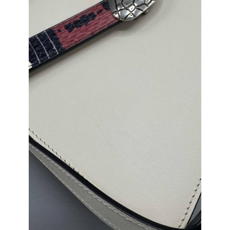 Gucci. Lilith bag in white leather and python