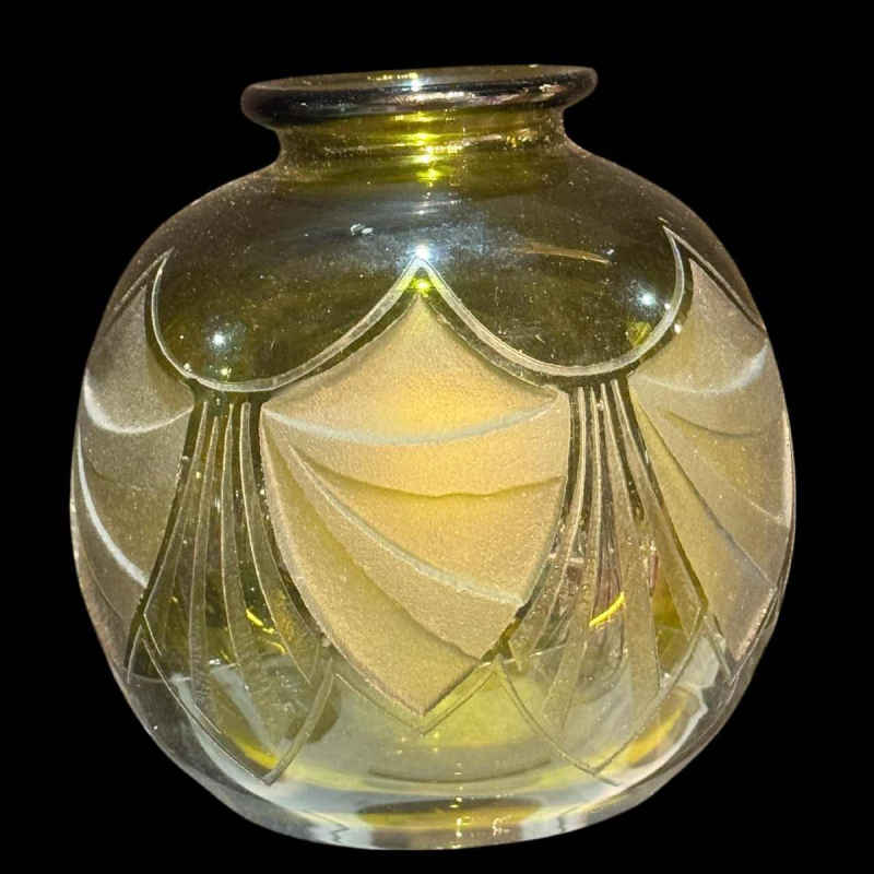 LEGRAS, Art Deco glass vase, era around 1925