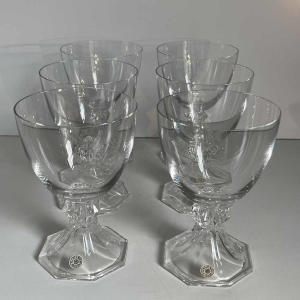 Val Saint Lambert “Yale“ service cristal 12 coupes champagne - 9 verres vin rouge - 6 vin blanc, 1970s