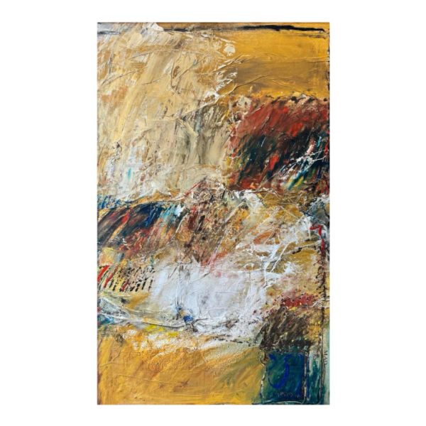 Claude GASPAR “Abstract composition“, mixed media, painting and collage, 20th c