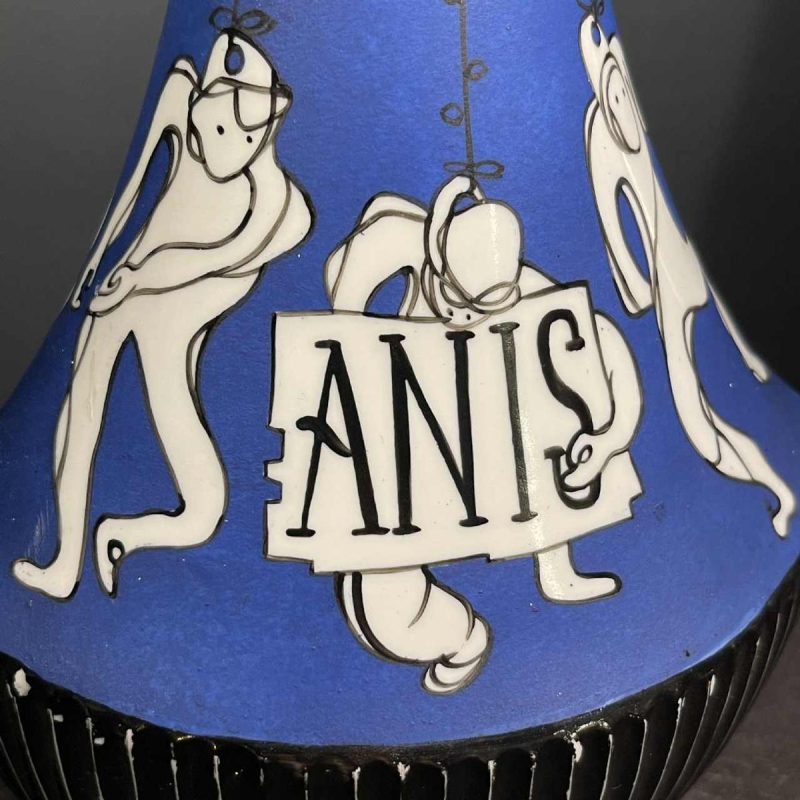 SO RE DA " ANIS " bouteille parlante en porcelaine, céramique espagnole ca 1950