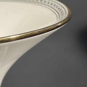 ENDRE SZASZ for HOLLOHAZA HUNGARY, Large Golden Porcelain Vase, 1970s