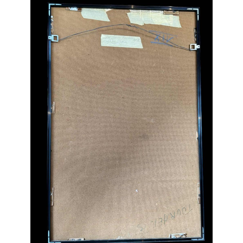 Claude GASPAR «Composition abstraite» technique mixte, peinture et collage, XXe s